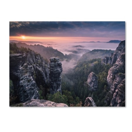 Andreas Wonisch 'Sunrise On The Rocks' Canvas Art,18x24